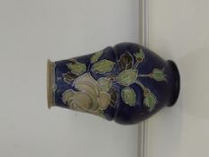 Royal Doulton stoneware tube lined vase, initial