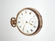 10ct gold plated Waltham pocket watch