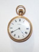18ct gold cased Waltham fob watch