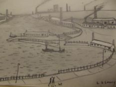 In the manner of Laurence Stephen Lowry, pencil sk