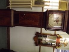 Early 19th century flame mahogany longcase clock w