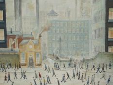 After Lawrence Stephen Lowry framed oil on canvas
