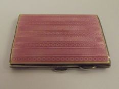 Silver and enamel cigarette/card case, rectangular