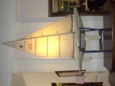 Large remote control pond yacht and stand, 