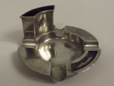 Silver art deco ashtray/matchstick holder, Birming