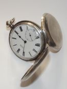 Baume Geneve silver cased pocket watch