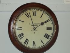 Late 19th century school clock by J & A Pollitt Ca