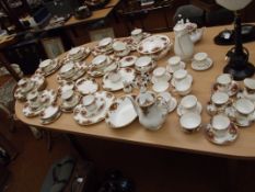 Large collection of Royal Albert country rose