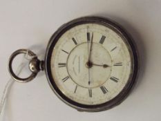 Late Victorian silver cased open face pocket watch