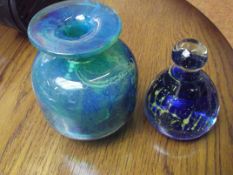 2 pieces of signed Mdina glass