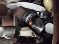 Assorted ceramics to include a silvered tea set, c