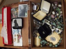 Box of costume jewellery