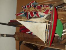 Assorted vintage sporting equipment to include ten