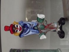 Italian art glass clown figure