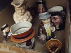 Box of Toby jugs