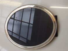 Silver photograph frame with beaded decoration, by