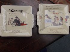Pair of T & R Waterloo Potteries Golliwogg pedesta