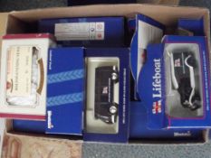 Box of collectable cars and others
