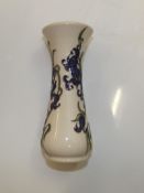 Moorcroft bud vase in the Bluebell Harmony pattern