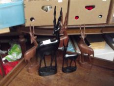 5 carved animals