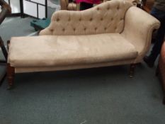 Edwardian chaise lounge recently upholstered in a