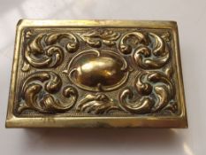 Brass vesta match box holder