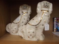 2 Staffordshire dogs