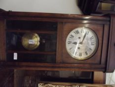 Early 20th century German oak cased wall clock