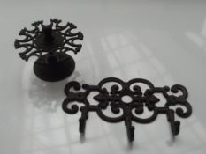 Victorian cast iron stamp holder carousel (could