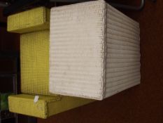 Two Lloyd loom style basket