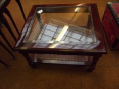 Glass top coffee table
