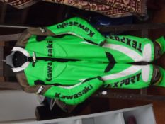 Kawasaki leather motor bike suit