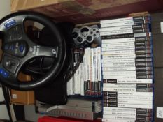 Playstation 2 with accessories and 37 games