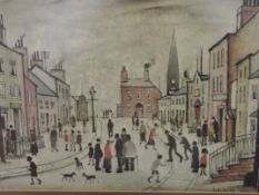 Framed Lowry print, easel not included