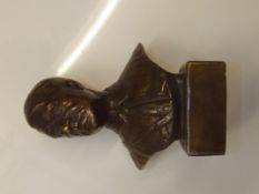 Brass bust in the form of Adolph Hitler