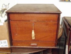 Early 20th century vacant mahogany box, hinged lid