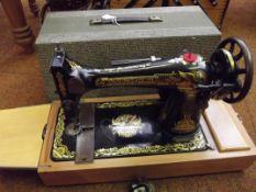 Cased Singer sewing machine