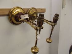 Pair of Playmit brass gimbal lamps