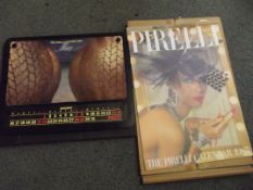 Two Pirelli calendars, 1984 and 1985