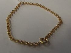 9 carat gold link bracelet