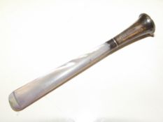 Silver mounted Mother of Pearl cheroot holder