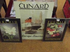 3 framed posters