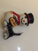 Lorna Bailey Christmas Cat and Snowman figure