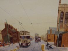 Oil painting of Wigan Road Deane Bolton