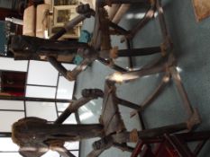 Pair of large elephant rocking chairs
