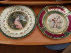 Two Victorian cabinet plates