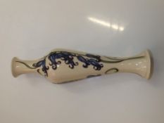 Moorcroft vase, slender form in the Bluebell Harmo