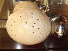 Carved ostrich egg