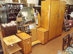 Period art deco three piece bedroom suite