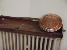 Victorian copper bed warmer